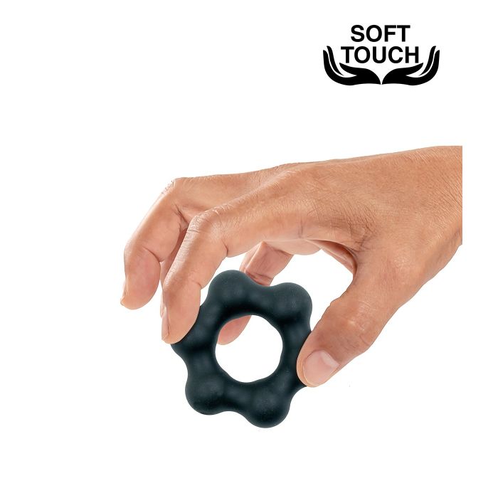 Siliconen Cockring Mr. Cock Flower - Zwart-siliconen-cockring-mr-cock-flower-zwart-hand.jpg