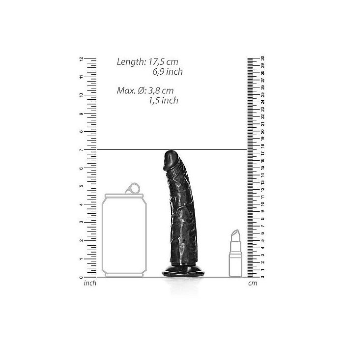 Slanke Realistische Dildo 15.5 cm - Zwart-slanke-realistische-dildo-15-5-cm-zwart-3.jpg