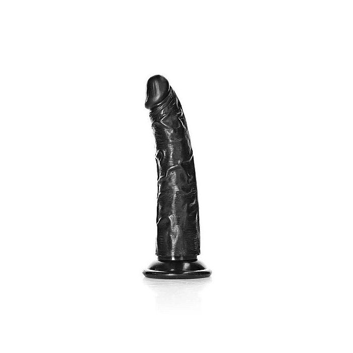Slanke Realistische Dildo 15.5 cm - Zwart-slanke-realistische-dildo-15-5-cm-zwart-5.jpg