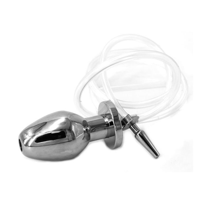 Penisplug met Verbindingsslang en Buttplug - Metaal-stainless-steel-penis-plug-with-buttplug-ze-fire-hose.jpg