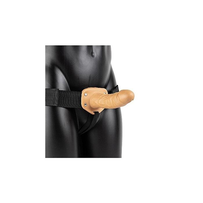 Strap On met Holle Dildo 16 cm - Licht getint-strap-on-met-holle-dildo16cm-licht-getint-3.jpg