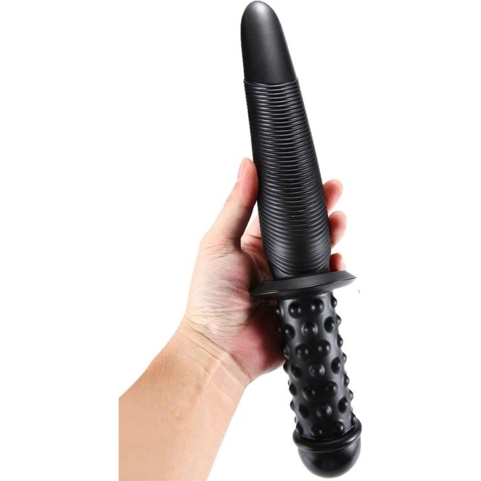 X-MEN XXL Dildo Handheld - Zwart-x-men-dildo-handheld-met-hand.jpg