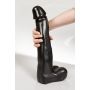 Dark Crystal Zwarte Dildo met Kromme Schacht Vincent - 40 cm-vincent-zwat-hand.jpg