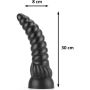 X-MEN XXL Buttplug Anale Worm - Zwart-x-men-xxl-buttplug-anale-worm-afmetingen.jpg