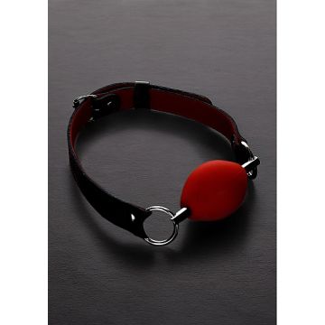 Ovale Siliconen Ball Gag - Rood*
