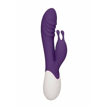 Ignite Paarse Oplaadbare G-Spot Rabbit Vibrator - Verwarmend