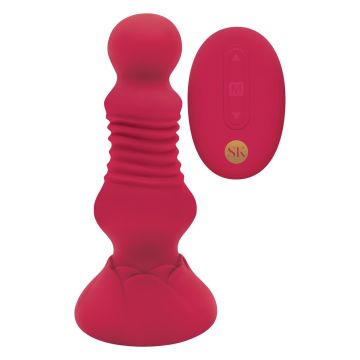 Vibrerende Buttplug Remote Thrusting Rosebud