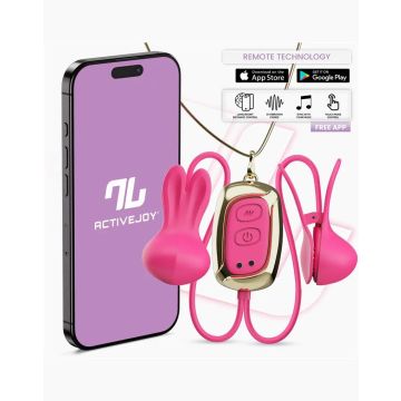 Tickly Tepelklemmen met Ketting - Roze