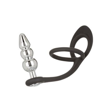 Beaded Buttplug met Cockring Star Fucker