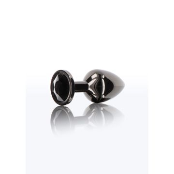 Buttplug With Diamond Jewel M - Zwart