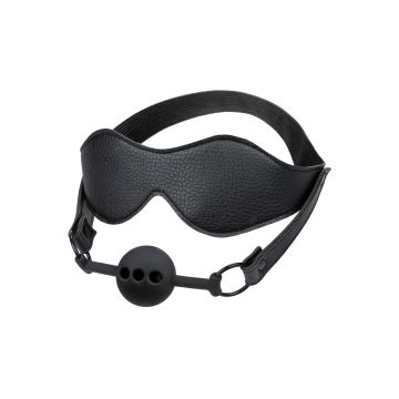 CalExotics BDSM Oog Masker met Ball Gag - Zwart