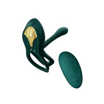 Zalo Draagbare Cockring Koppel Vibrator met Afstandsbediening Bayek - Groen