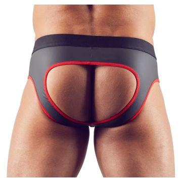 Svenjoyment Jockstrap met Rits - Zwart Rood