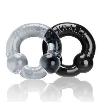 2 Pack Cockringen van Oxballs in Zwart en Transparant