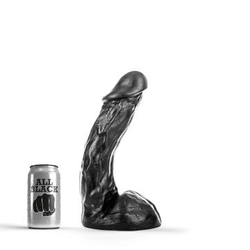 All Black Jeffrey Dildo - 27.5 cm Zwart