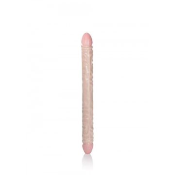 Geaderde Dubbele Dildo - Ivory Duo - 46 cm