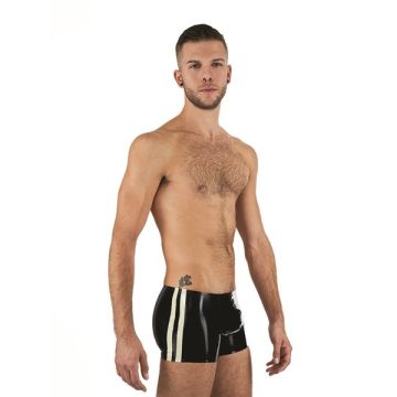 Rubberen Short Mister B - Zwart/Wit
