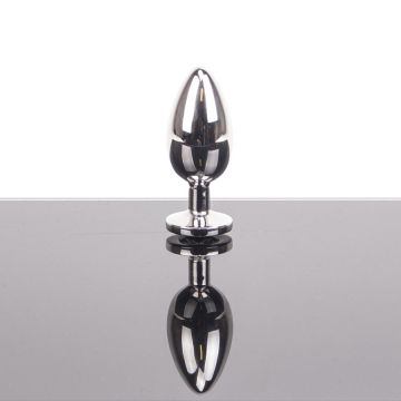 Kiotos Holle Buttplug met Juweel M - Zilver
