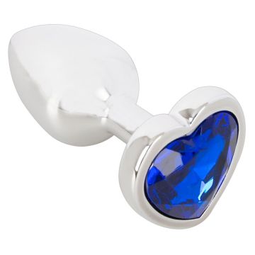 Magic Shiver RVS Buttplug met Siersteen - Blauw 