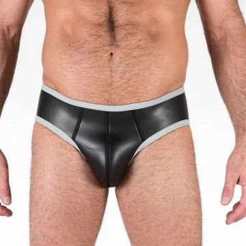 665 Leather Neopreen Open Slip - Grijs