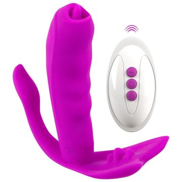 Panty Vibrator RC Licking - Paars