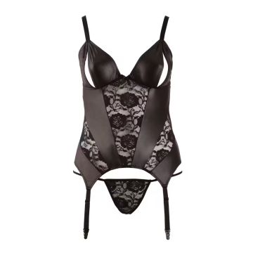 Zwarte Plussize Jarreteltop