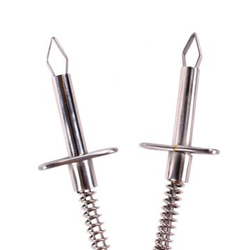 Kiotos Tepel Grijper met Ketting - Zilver