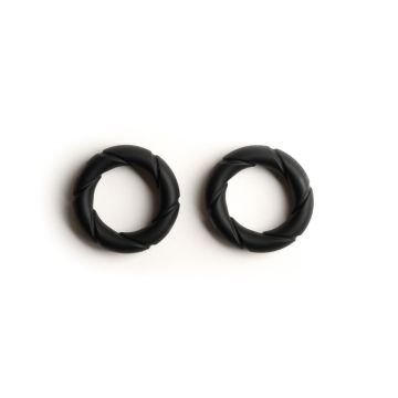 Cockring Silicone Ready 2 pack - Zwart