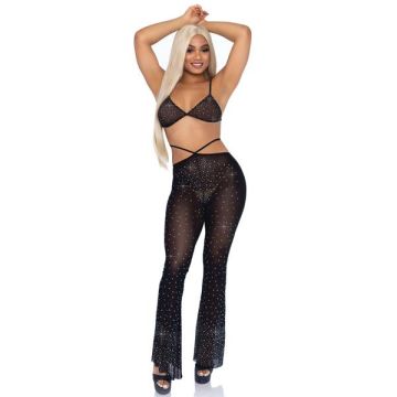 Bikini Top & Flared Pants - Zwart