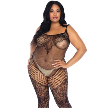 Kant en Net Tank Top Bodystocking