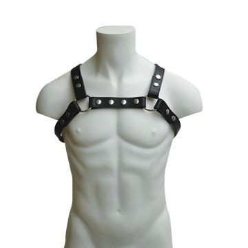 Mister B Leather X-Back Harness Black
