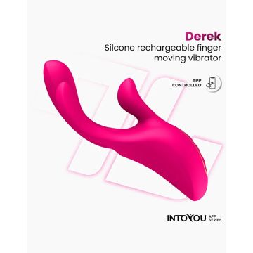 Derek Vibrator met Vingerbeweging - Roze