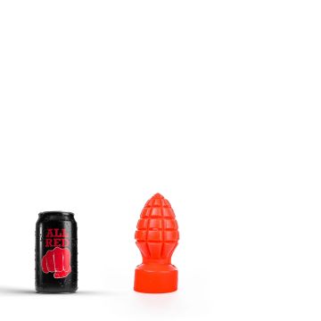 All Black Liam Buttplug 12 cm - Rood