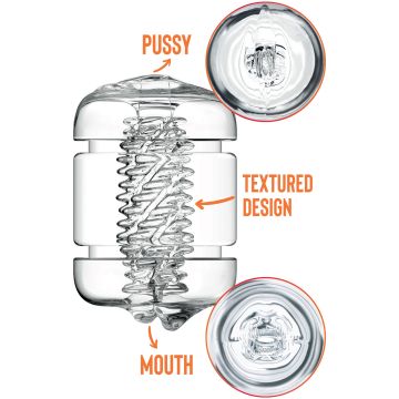 Dubbele Masturbator Clear Shot Vagina & Mond