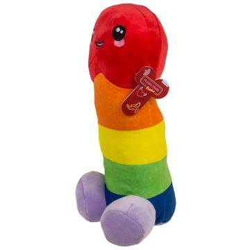 Knuffelpenis Regenboog 30 cm
