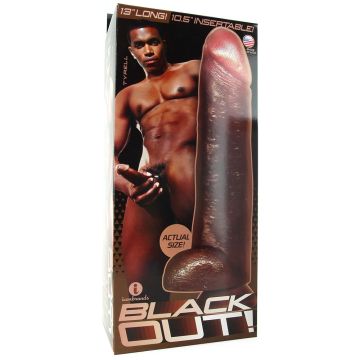 Realistische Dildo Tyrell Blackout! - Bruin