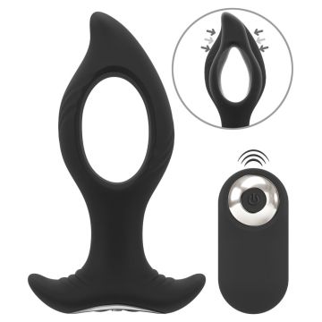 Vibrerende Buttplug Met Gat - Zwart