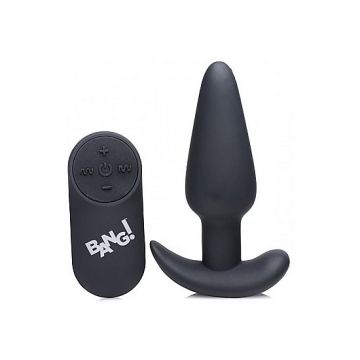 Buttplug met Vibratie en Afstandsbediening - Zwart