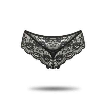 Laura Kanten String - Zwart