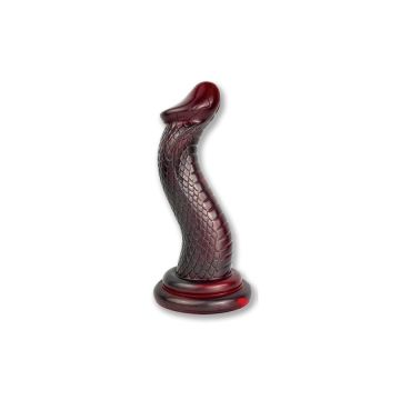 Monster Dildo Gode Serpent Cobra - Rood/Zwart