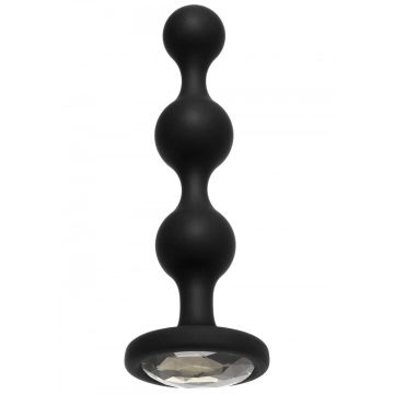 Anale Beads met Bling Steen - Zilver
