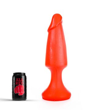 All Black Eric Buttplug - 35 cm -Rood