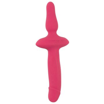 2in1 Vibrator + Buttplug - Roze