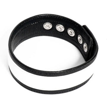 Bicepsband Wit / Zwart - 42 cm