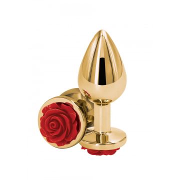 Buttplug met Rode Roos - M