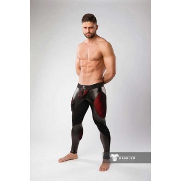 Maskulo Armored Color-Under Fetish Leggings - Red