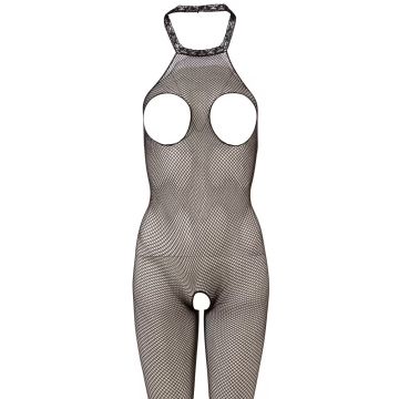 Open-cup net catsuit S-L