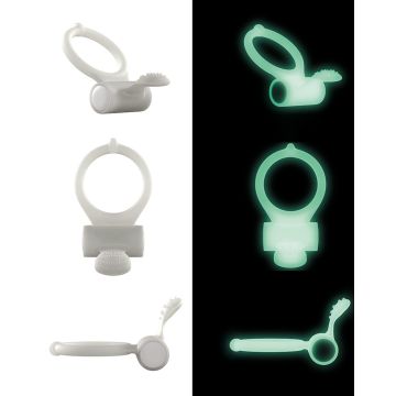 Cockring met Power Clit - Glow in the Dark