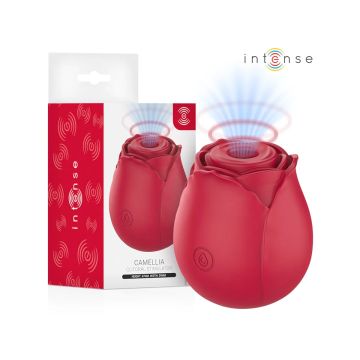 Intense Luchtdruk Clitoris Vibrator Camellia Rose - Bordeaux