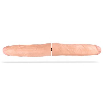 Deep'r Dubbele Dildo Veiny  57 cm - Huidskleur
